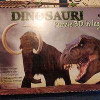 Puzzle in legno dinosauri, in 3D