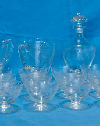 Bicchieri / coppette in cristallo + bottiglia