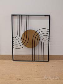 Pannello decorativo 3D in ferro dorato