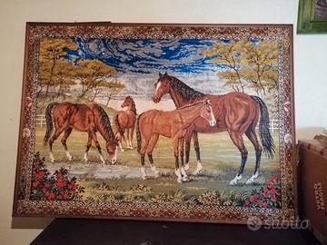 Arazzo con scena equestre