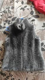 Giacca pelliccia senza maniche