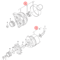 ALTERNATORE per motore Volkswagen