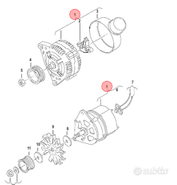 ALTERNATORE per motore Volkswagen