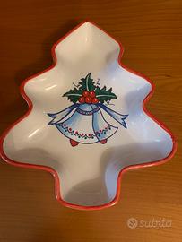 Piatto natalizio in ceramica