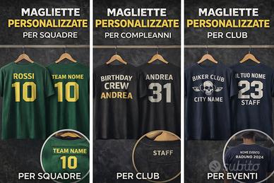 Magliette personalizzate per eventi e gruppi