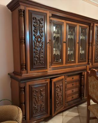 Credenza soggiorno in legno massello stile classic