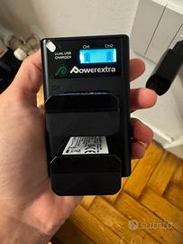Caricabatterie Doppio Powerextra + 2 Batterie