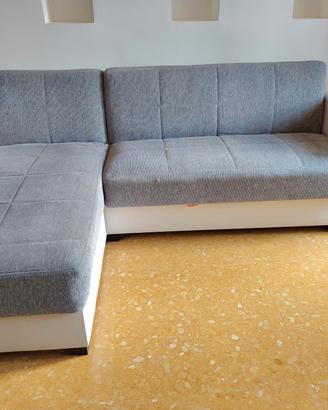 Divano letto angolare con penisola reversibile con