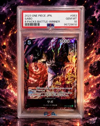 🔥PSA 10 Sabo OP04-083 8 Packs Battle Winner 🔥