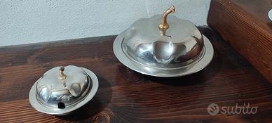 Elegante Set da Portata in Acciaio Inox Lucido