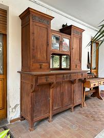 Credenza Liberty V. VALABREGA - Noce e Ottone