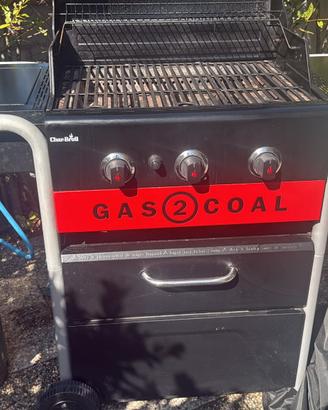 🔥 BARBECUE CHAR-BROIL GAS2COAL – GAS + CARBONE 🔥