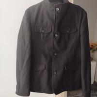 Giacca nera XL con collo alla coreana