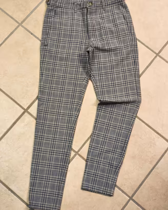 pantaloni Zara taglio sartoriale effetto tartan