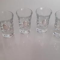 Set bicchierini in vetro e argento 