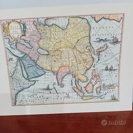 stampa carta geografica antica 