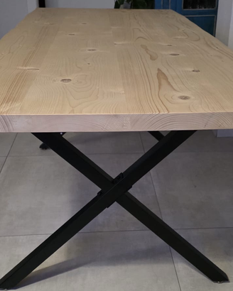 Tavolo in legno 40mm lavorato a mano