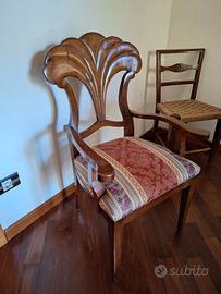 coppia poltroncine antiche Stile Biedermeier