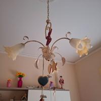Lampadario soggiorno ferro battuto