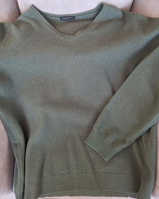 Maglione lana uomo verde Sisley