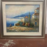 DIPINTO SFONDO MARE E MONTI