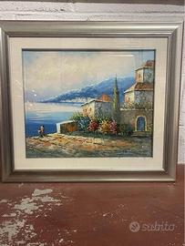 DIPINTO SFONDO MARE E MONTI