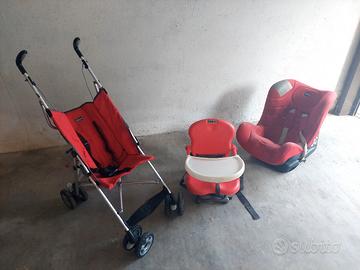 seggiolino auto,passeggino e sedia per pappa