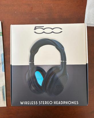 CUFFIE STEREO WIRELESS FIAT 500 HEADPHONE500BL Blu