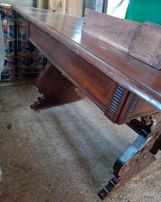 scrivania d antiquario vintage con cassetti