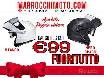 HJC, Casco modular moto C91 nero opaco, L : : Auto e Moto