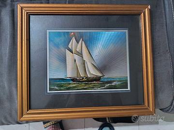 quadro nave in mare
