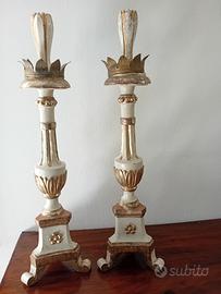 Coppia candelabri lucchesi primi '800