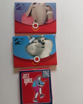 3 scatoline con gioco da tavolo vintage McDonald's