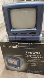 TV Amstrad 5" b/n con radio am/fm