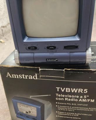 TV Amstrad 5" b/n con radio am/fm