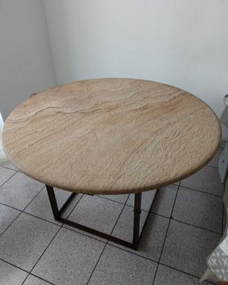 Titolo: Tavolo Rotondo in Pietra Beige 