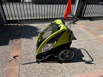 Rimorchio per bici porta bambini