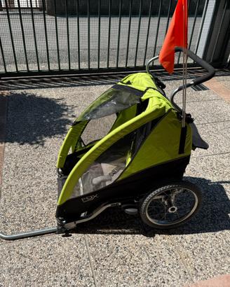 Rimorchio per bici porta bambini