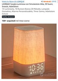 Sveglia Luminosa LIORQUE con Simulazione Alba