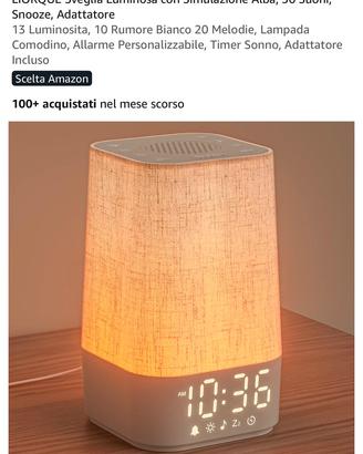 Sveglia Luminosa LIORQUE con Simulazione Alba