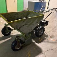 Motocariola gommata con cassone dumper usata