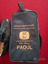 Scarpe ballo uomo Paoul 43 pelle nuove con sacca