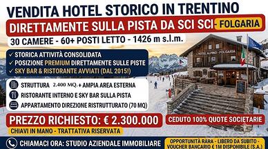Hotel direttamente sulla pista da sci + skybar
