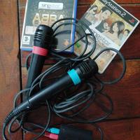 Microfoni Singstar compatib. PS2 PS3 PS4 +2giochi