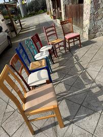 Sedie in legno miste
