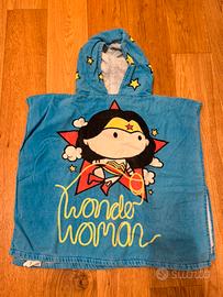 Poncho accappatoio spugna mare cotone bambina