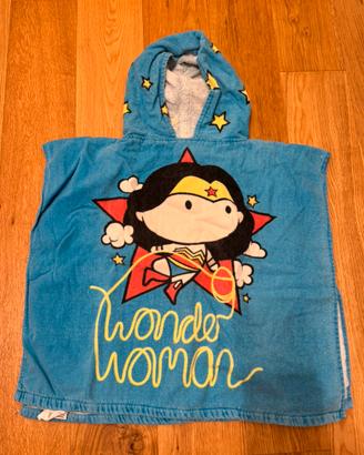 Poncho accappatoio spugna mare cotone bambina
