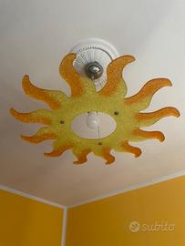 Lampadario sole cameretta bambini Atom