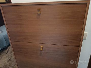 Scarpiera slim 4 ante noce - Salvaspazio 