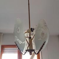 lampadario e abat jour vintage